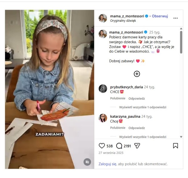 Automatyzacje IG można wykorzystywać również do wysyłania darmowych produktów, które mogą przekonać odbiorców do zainwestowania w płatny produkt. Źródło: Instagram