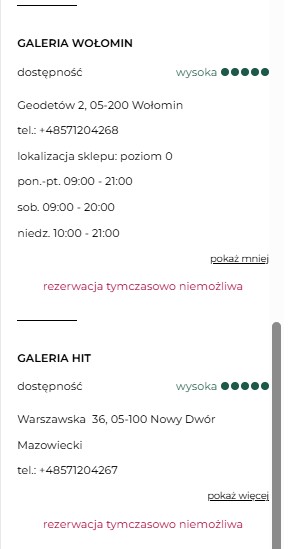 Wysoka dostępność produktu, który można kupić tylko stacjonarnie, i tymczasowa niedostępność rezerwacji mogą wprowadzić konsumenta w konsternację. Istnieje ryzyko, że nie wróci do sklepu. Źródło: Home&amp;amp;amp;amp;amp;amp;amp;amp;amp;amp;amp;amp;amp;amp;You
