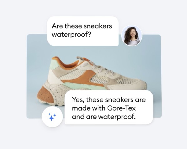 Chatbot AI odpowiadający na pytania konsumenta. Źródło: Tidio.com.
