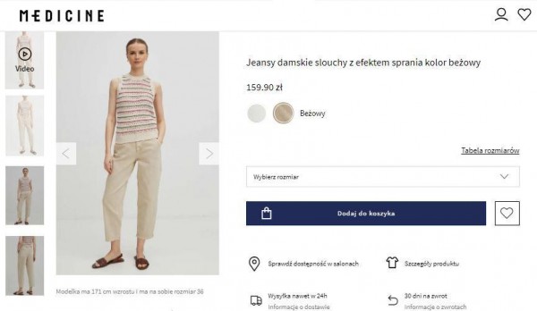 Nazwa produktu zawiera słowa kluczowe, których używa potencjalny klient, korzystając z wyszukiwarki w sklepie internetowym lub Google’u. 