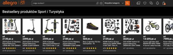 Bestsellery odpowiedzą na pytanie, czym handlować na Allegro. Źródło: Allegro.pl