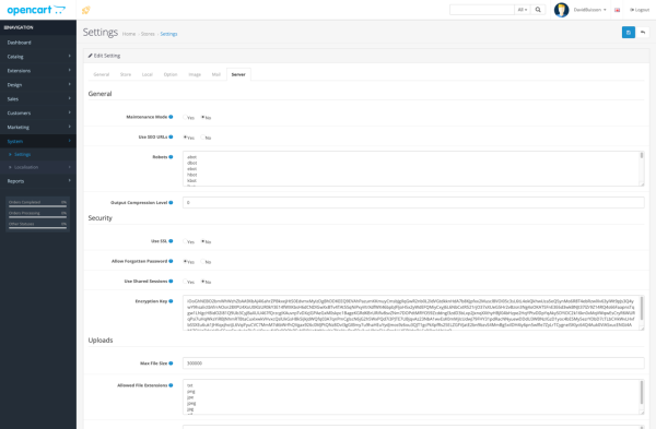 Przegląd ustawień serwera do pozycjonowania sklepu OpenCart. Źródło: Opencart.com