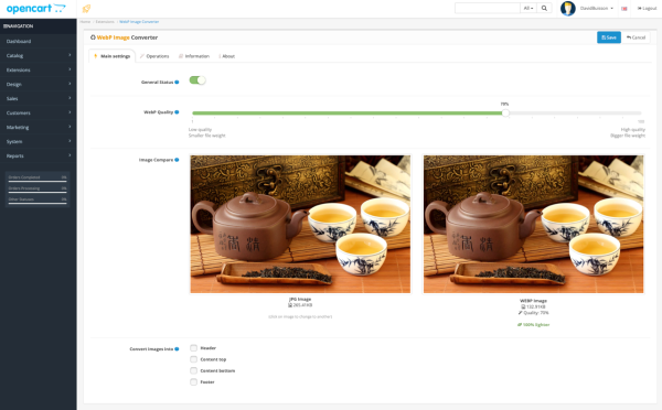 Wtyczka SEO OpenCart do optymalizacji zdjęć. Źródło: Opencart.com