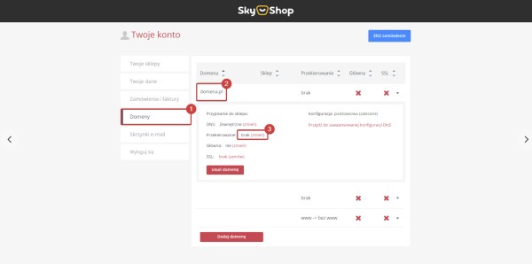 sky shop 2 Optymalizacja sklepy Sky-Shop z pomocą przekierowań. Źródło: Sky-shop.pl