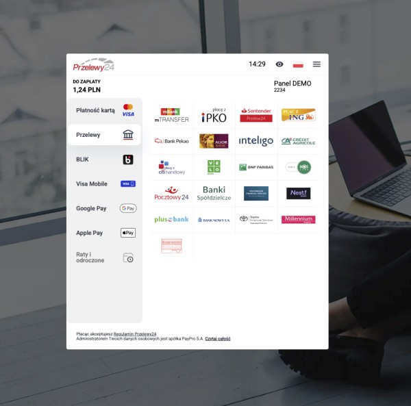 Porównanie bramek płatności w panelu szybkie przelewy. Źródło: Przelewy24.pl