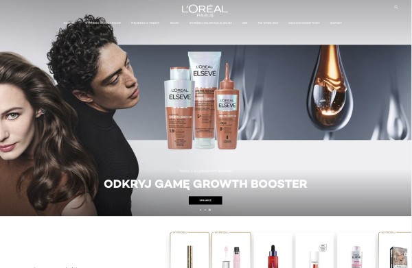 Salesforce Commerce napędza m.in. 200 stron koncernu L’Oréal. Źródło: Lorealparis.pl
