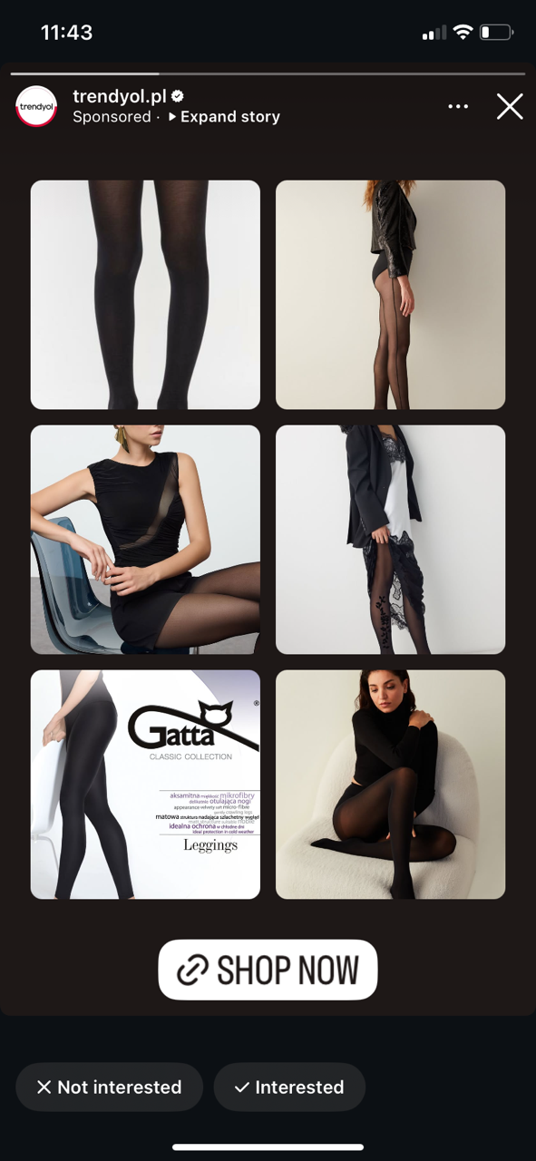 Dynamiczne reklamy remarketingowe na Instagramie. Źródło: Instagram.pl