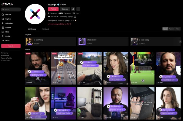 Konto brandowe sklepu TikTok. Źródło: TikTok.com