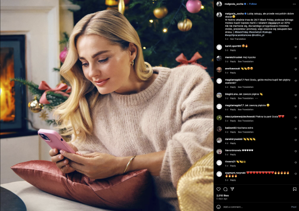 Social media marketing w e commerce Screen 1 Marketing społecznościowy z wykorzystaniem influencera.