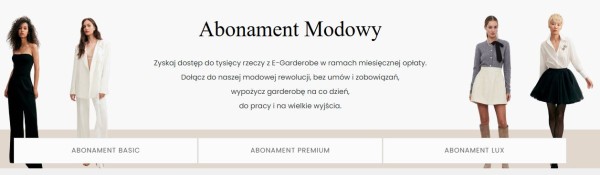 Subskrybenci mogą regularnie wypożyczać ubrania na specjalne okazje. Źródło: e-garderobe.com